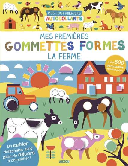 Mes premières gommettes formes La ferme - Auzou