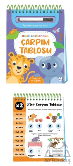 Minik Dostlarımla Çarpım Tablosu – Yaz, Sil Ve Öğren - 1