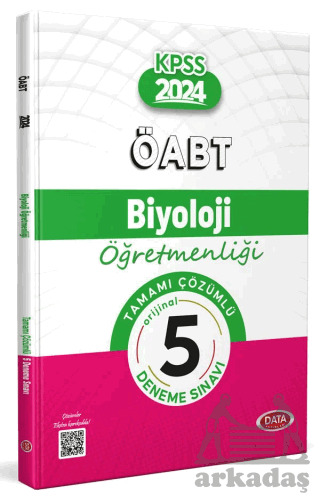ÖABT 2024 Biyoloji Öğretmenliği Tamamı Çözümlü 5 Deneme Sınavı - Data Yayınları