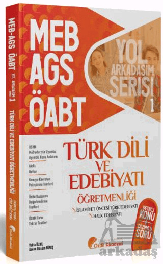 ÖABT MEB-AGS Türk Dili Ve Edebiyatı 1. Kitap Halk Edebiyatı Konu Anlatımlı Soru Bankası - Özdil Akademi Yayınları