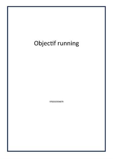 Objectif running - Publisher