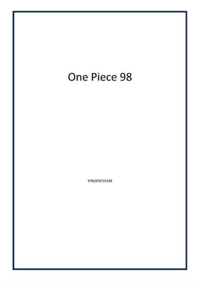 One Piece 98 - 1