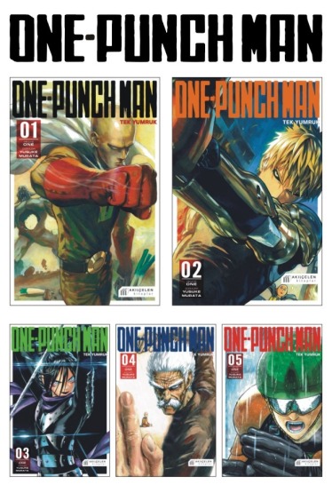One-Punch Man - Tek Yumruk Cilt 1-2-3-4-5 Manga Seti - Akılçelen Kitaplar