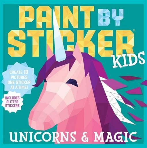 Paint by Sticker Kids: Unicorns & Magic: Create 10 Pictures One Sticker at a Time! Includes Glitter Stickers - 1