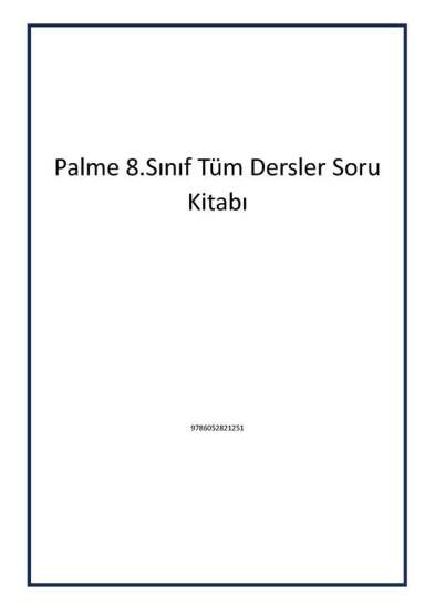 Palme 8.Sınıf Tüm Dersler Soru Kitabı - 1