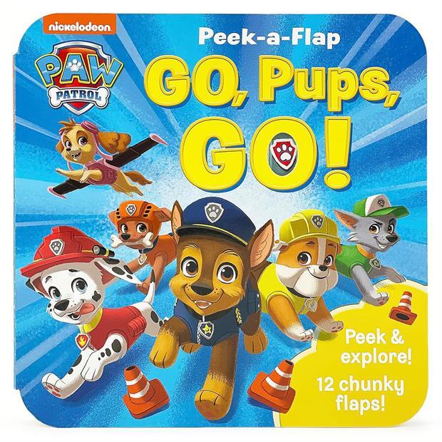 Paw Patrol: Go, Pups, Go! (Peek-A-Flap Board Book)