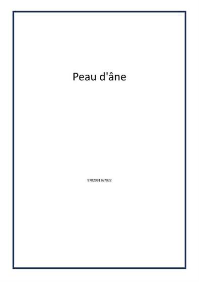 Peau d'âne - 1