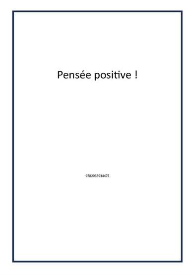 Pensée positive ! - 1