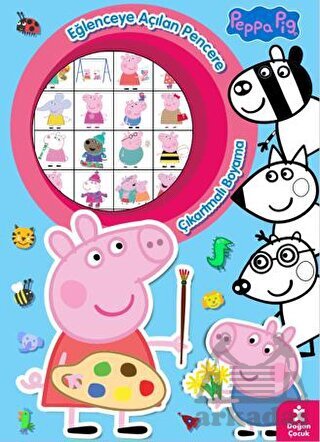 Peppa Pig Eğlenceye Açılan Pencere Çıkartmalı Boyama Kitabı - Doğan Çocuk