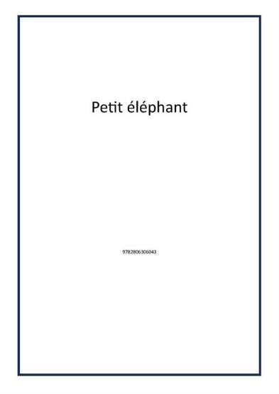 Petit éléphant - Publisher