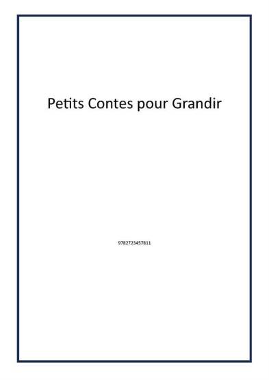 Petits Contes pour Grandir - 1