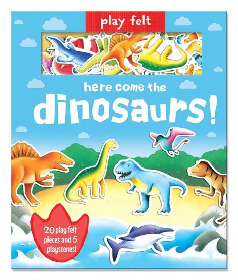 Play Felt Here Come the Dinosaurs - Activity Book - Soft Felt Play Books - 1