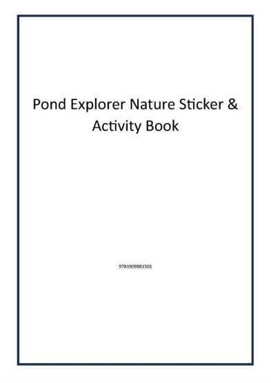 Pond Explorer Nature Sticker & Activity Book - 1