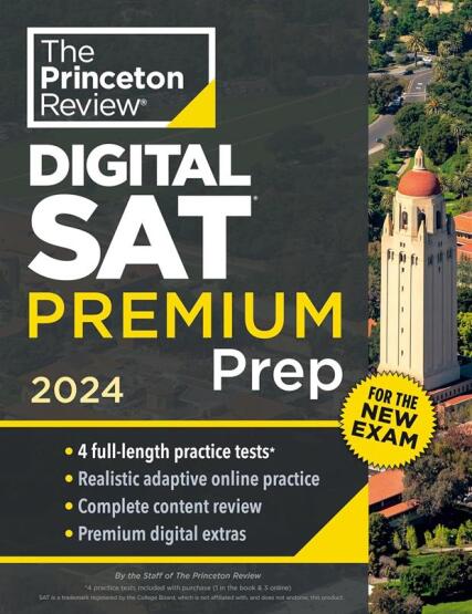 Princeton Review SAT Premium Prep, 2024 4 Practice Tests + Digital Flashcards + Review & Tools for the NEW Digital SAT - COLLEGE TEST PREP - Princeton Review USA