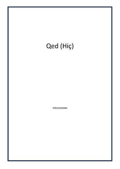 Qed (Hiç) - 1