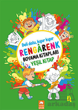 Rengarenk Boyama Kitabı 4 - Yeşil Kitap - 1