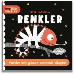 Renkler-İlk Kelimelerim Siyah Beyaz Kitaplar - Minikler İçin Yüksek Kontrastlı Kitaplar - Uçan Fil