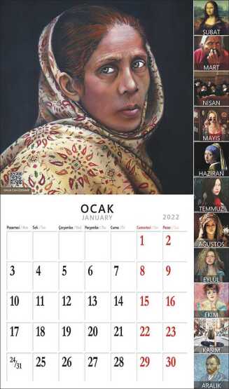 Sanat Takvimi 2022 Duvar Takvimi - 1