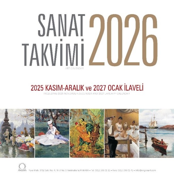 Sanat Takvimi 2026 Duvar Takvimi - Angora Yayıncılık