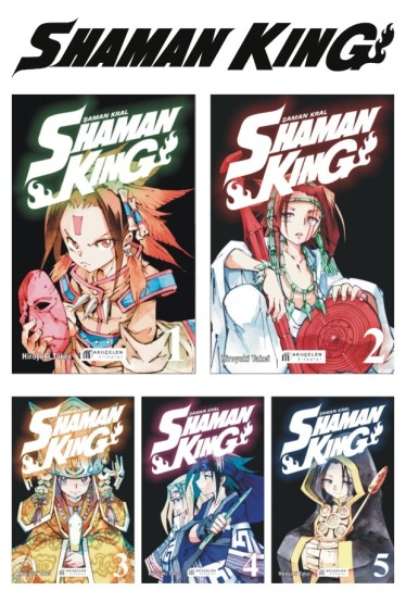Shaman King - Şaman Kral 1-2-3-4-5 Manga Seti - Akılçelen Kitaplar