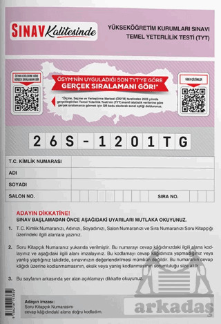 Sınav Kalitesinde 2026 TYT Deneme Kitabı - Sınav Yayınları