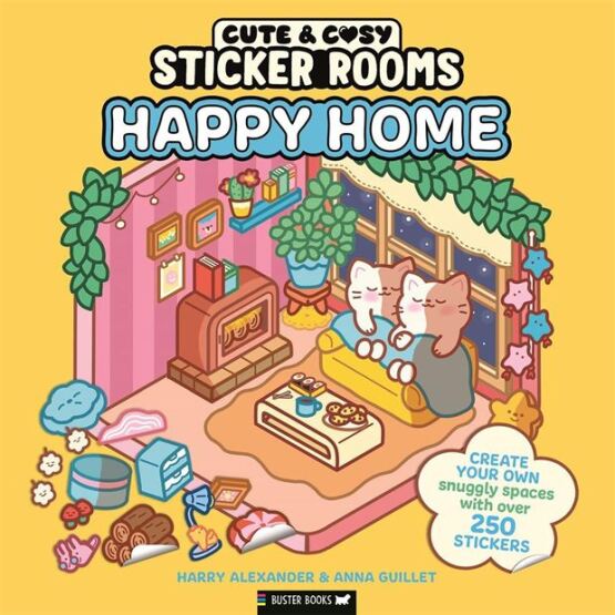 Sticker Rooms: Happy Home (Cute & Cosy) - Buster Books