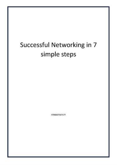 Successful Networking in 7 simple steps - 1