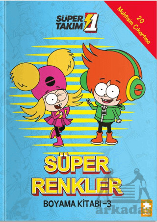 Süper 1 Takım: Süper Renkler Boyama Kitabı - 3 - Eksik Parça Yayınları