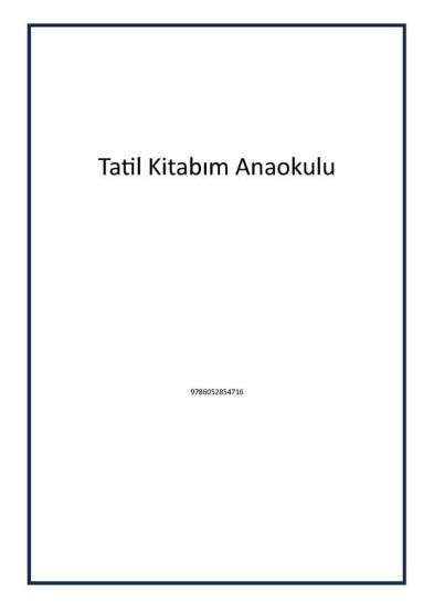 Tatil Kitabım Anaokulu - 1