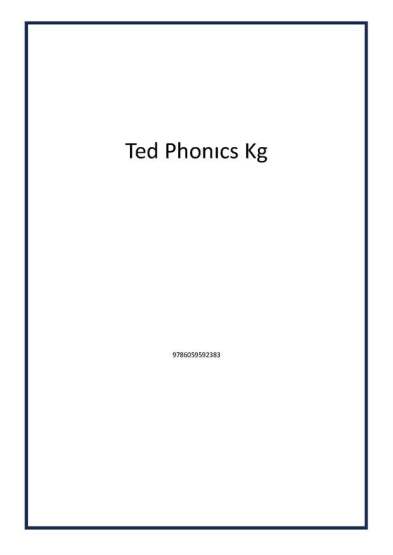 Ted Phonıcs Kg - Ted Yayınları