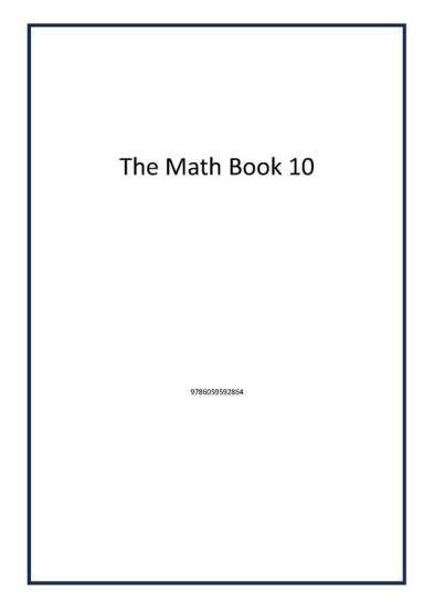 The Math Book 10 - 1