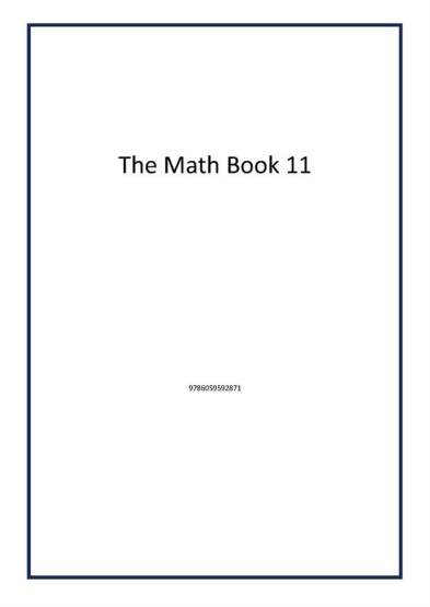 The Math Book 11 - 1