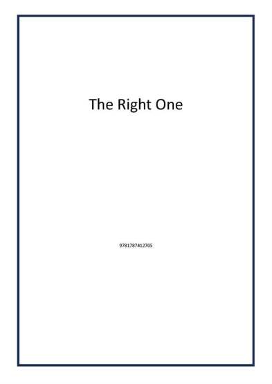 The Right One - Publisher