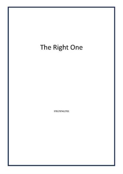 The Right One - 1