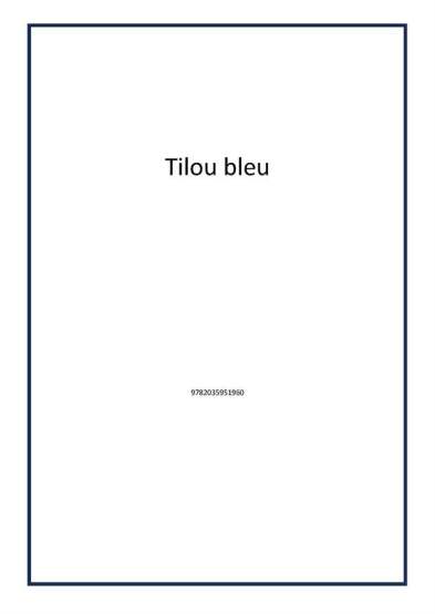 Tilou bleu - Publisher