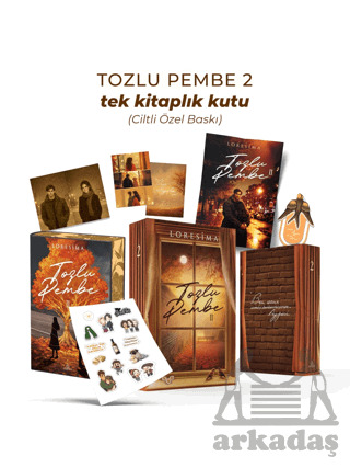 Tozlu Pembe 2 - Tek Kitaplık Kutu Yan Boyamalı - 1