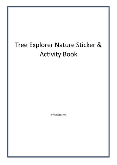Tree Explorer Nature Sticker & Activity Book - Publisher