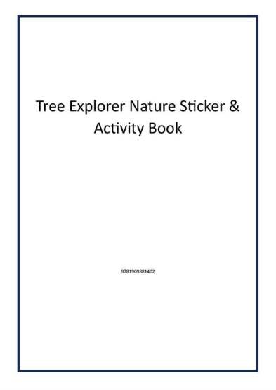 Tree Explorer Nature Sticker & Activity Book - 1