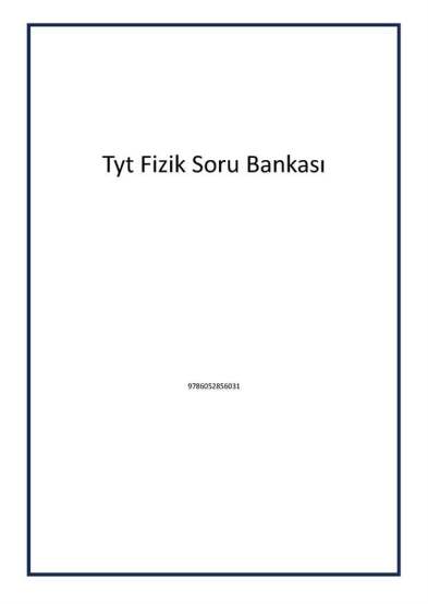 Tyt Fizik Soru Bankası - Tudem Yayınları