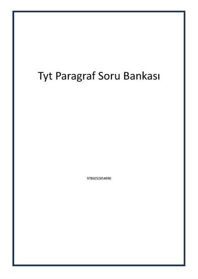 Tyt Paragraf Soru Bankası - Tudem Yayınları