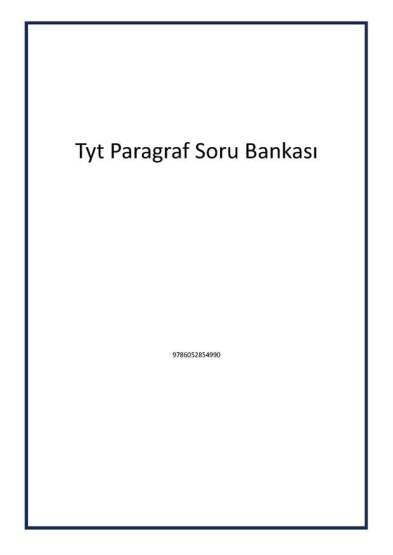 Tyt Paragraf Soru Bankası - 1