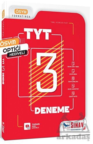 TYT Tamamı Video Çözümlü 3 Deneme - Sınav Yayınları