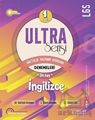 Ultra Serisi LGS 1. Dönem İngilizce Denemeleri Palme Yayıncılık - Palme Yayıncılık