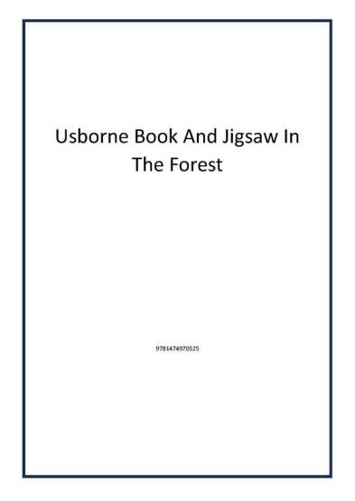 Usborne Book And Jigsaw In The Forest - 1
