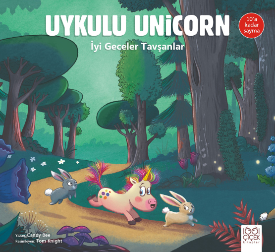 Uykulu Unicorn İyi Geceler Tavşanlar – 10’a kadar sayma - 1001 Çiçek Kitaplar