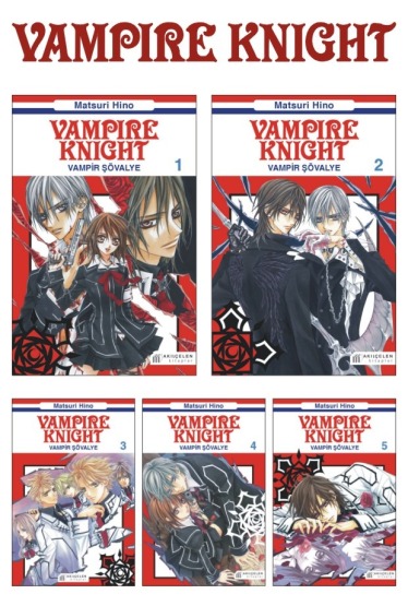 Vampire Knight - Vampir Şövalye 1-2-3-4-5 Manga Seti - Akılçelen Kitaplar