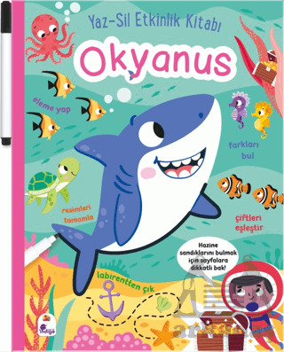 Yaz-Sil Etkinlik Kitabı – Okyanus (Kalemli) - 1