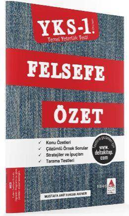 YKS 1. Oturum Felsefe Özet TYT - Delta Kültür Yayınevi