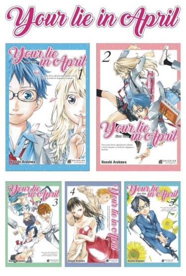 Your Lie İn April - Nisan Yalanı 1-2-3-4-5 Manga Seti - Akılçelen Kitaplar