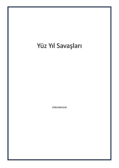 Yüz Yıl Savaşları - Kronik Kitap
